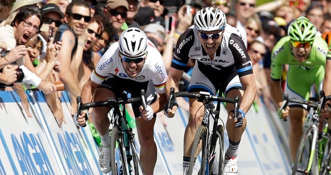 Mark Cavendish: Narrow victory to capture the lead in California