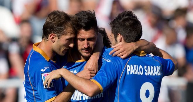 Ciprian Marica celebrates for Getafe