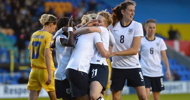 Natasha Dowie: Brace at Greenhous Meadow keeps England's women on track