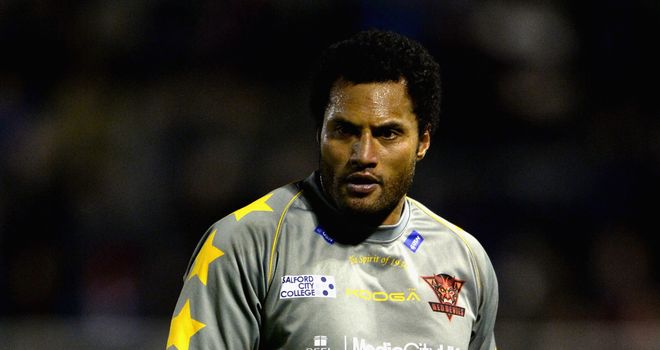 Francis Meli: try double for Salford Red Devils