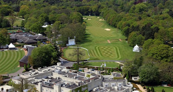 Aerial view of the clubhouse complex at Wentworth