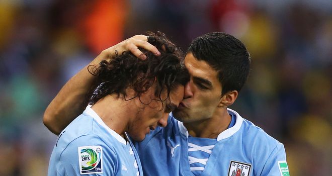 Edinson Cavani and Luis Suarez: Team-mates with Uruguay