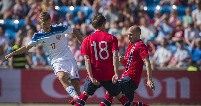 Oleg Shatov: Fires Russia into an early lead in the 1-1 draw with Norway