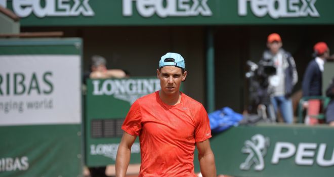 Rafael Nadal: has been relegated to the secondary show court at Roland Garros