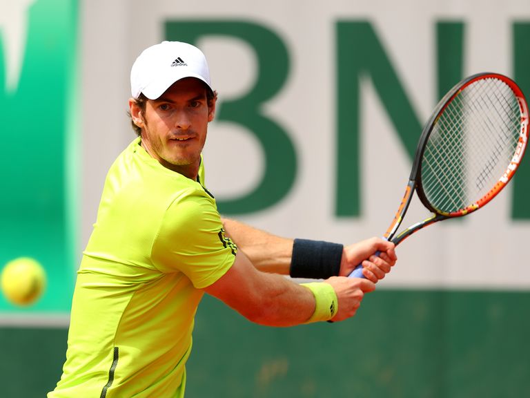 Andy Murray in action on his way to victory