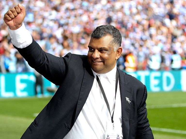 QPR co-owner Tony Fernandes celebrates after the play-off final
