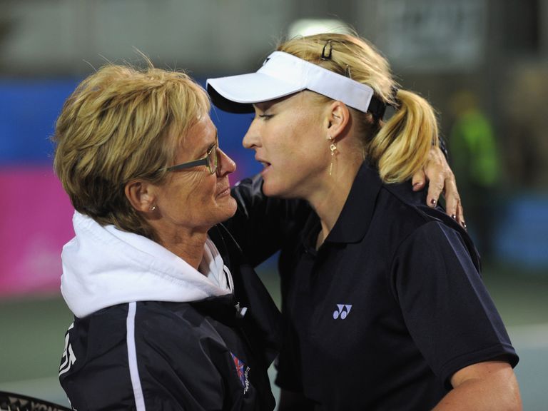 Judy Murray (l) and Elena Baltacha, pictured in 2012