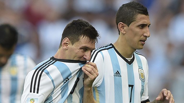 Image result for messi argentina di maria