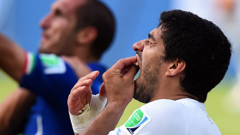 Suarez was banned for nine international matches for biting Giorgio Chiellini in the 2014 World Cup