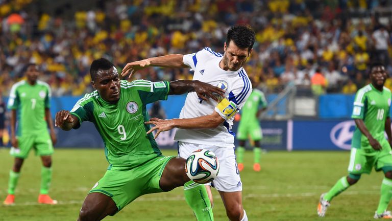 Emmanuel Emenike gave Emir Spahic a torrid time