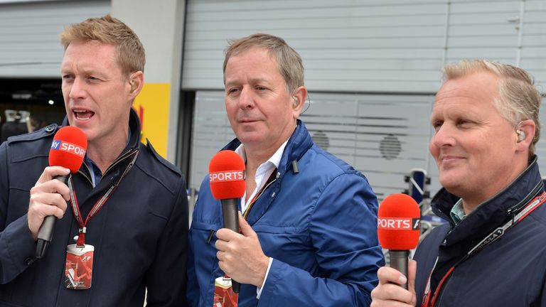 Simon Lazenby, Martin Brundle and Johnny Herbert