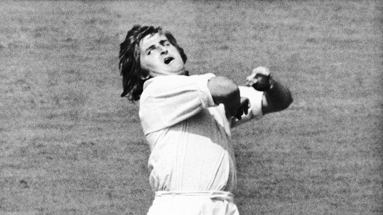 Gary Gilmour in action at The Oval during the 1975 World Cup