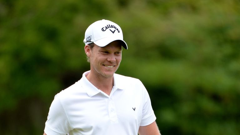 Danny Willett in action during his course record 63