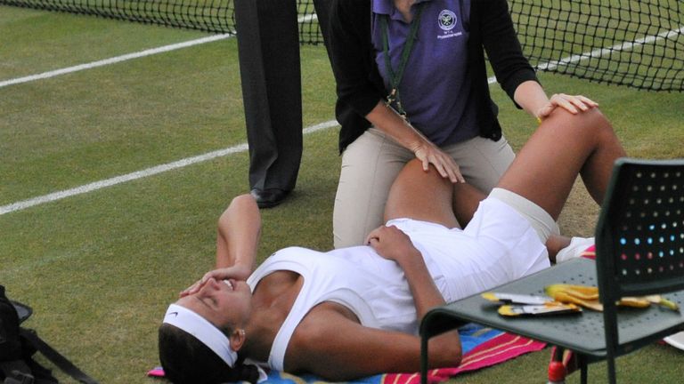 Madison Keys: Forced to withdraw after suffering a thigh injury