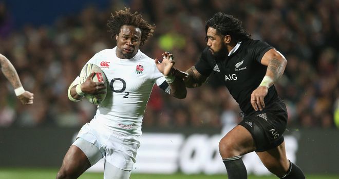 Marland Yarde in action for England against the All Blacks