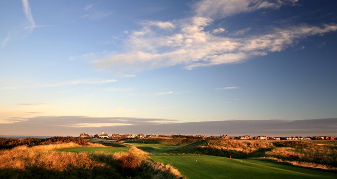 Links course: The 198-yard par 3, 13th hole in the Open Championship at Royal Liverpool Golf Club