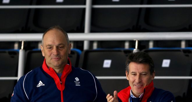 Sir Steve Redgrave celebrate after Team Great Britain wi a medal in Sochi