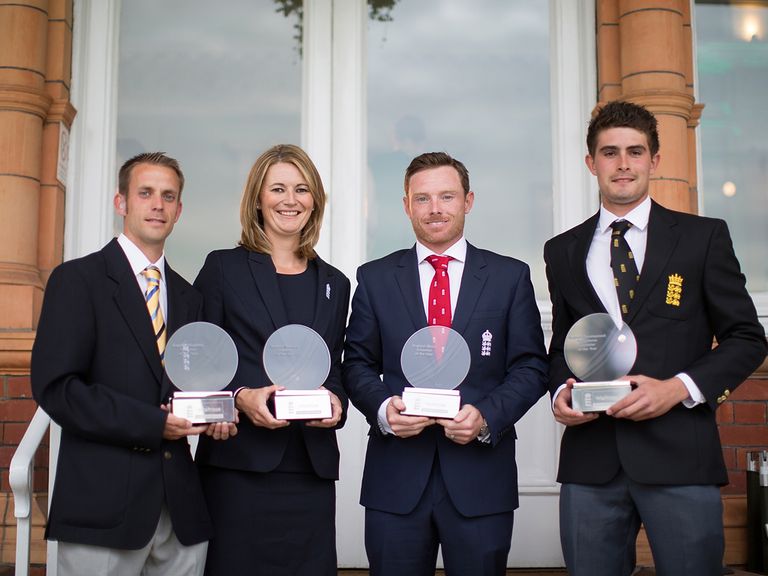 The four award winners on Monday at Lord's