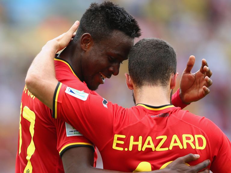 Eden Hazard (right): Set up Belgium's goal against Russia