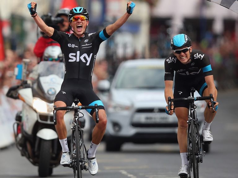 Peter Kennaugh upset the odds by out-sprinting Ben Swift
