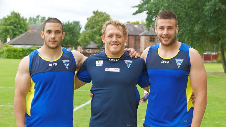 Stefan Nedeljkovic and Stevan Stevanovic pictured with Wolves' Ben Westwood