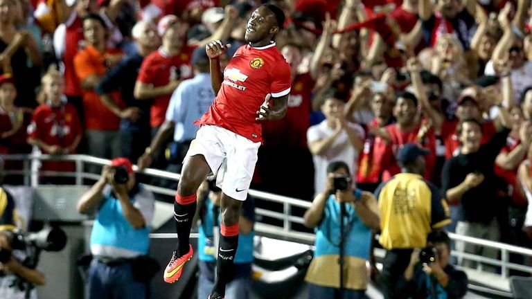 Danny Welbeck celebrates his goal