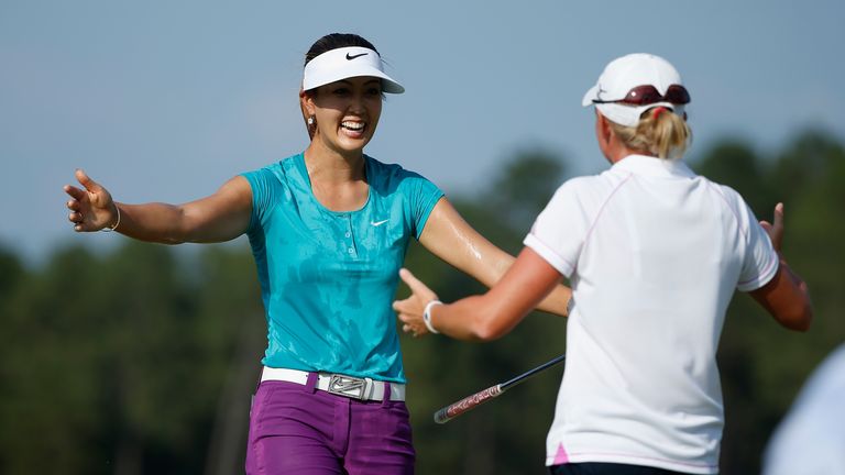 British Open rivals Michelle Wie and Stacy Lewis