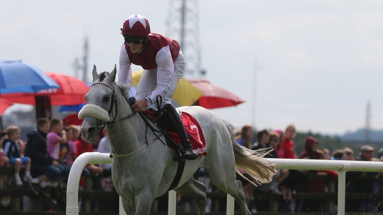 Whitey O' Gwaun, ridden by Finian Maguire, wins in good style