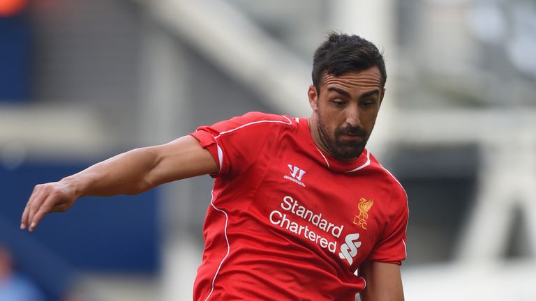 Jose Enrique in action during a pre season friendly against Preston at Deepdale