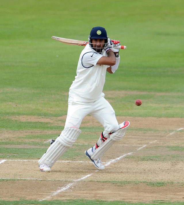 Cheteshwar Pujara: In action on day two