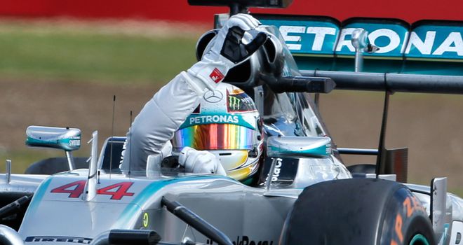 Race winner Lewis Hamilton