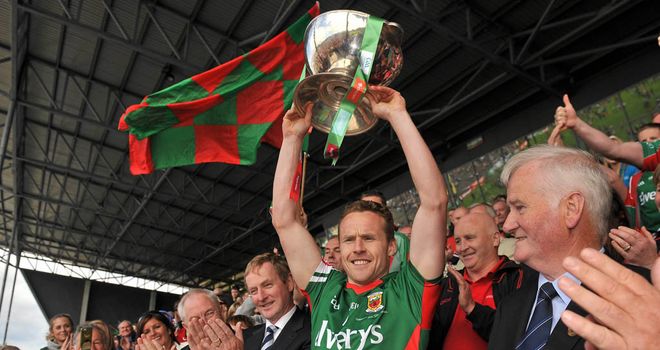 Mayo captain Andy Moran lifts the Nestor Cup