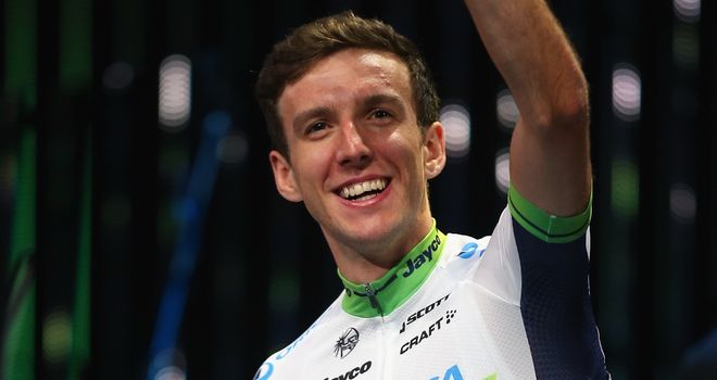Simon at the Tour de France presentation ceremony in Leeds on Thursday