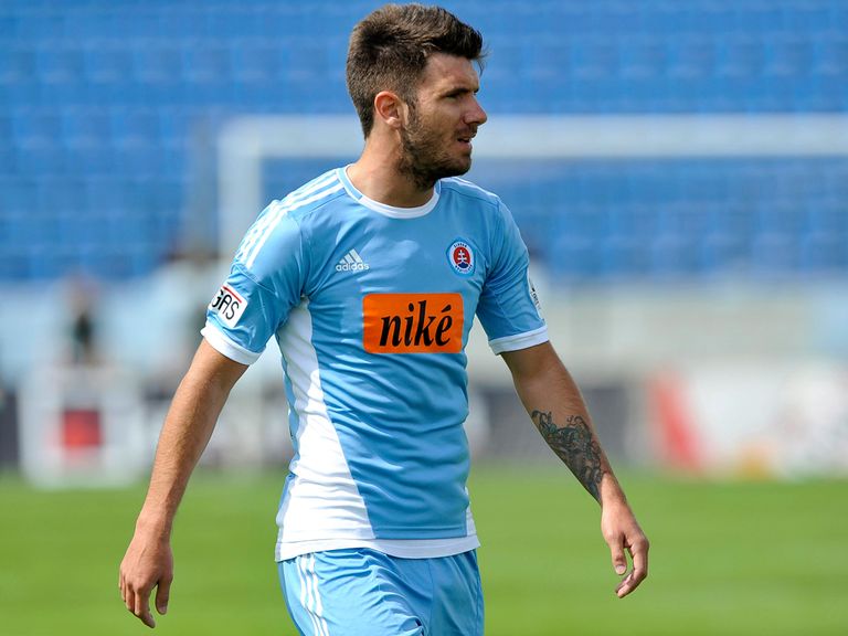Marko Milinkovic scored twice for Slovan Bratislava