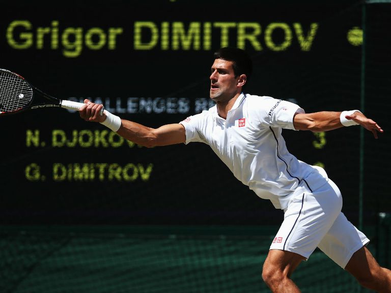 Novak Djokovic overcame Grigor Dimitrov in four sets to reach his third Wimbledon final