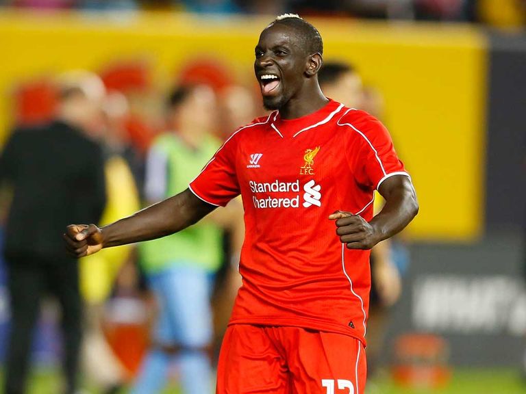 Mamadou Sakho celebrates Liverpool's victory