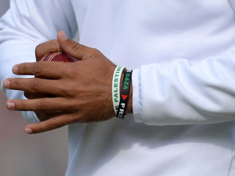 Moeen Ali's wristbands