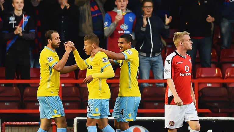Gayle: Celebrates goal at Walsall