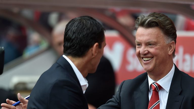 Louis van Gaal: Greets Sunderland boss Poyet
