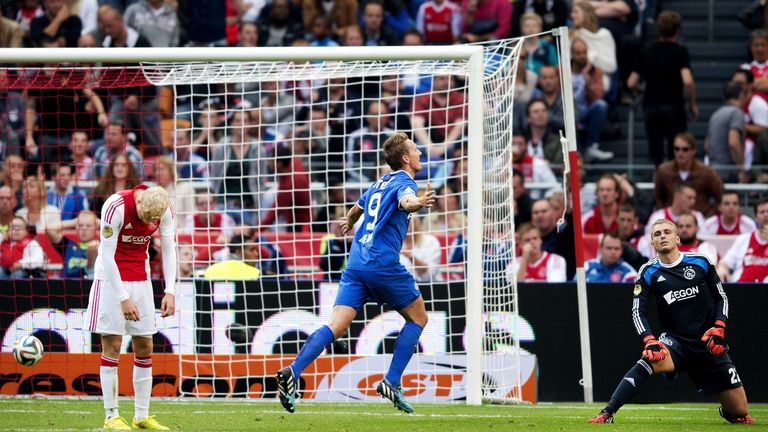 Luuk de Jong: Celebrates goal for PSV at Ajax