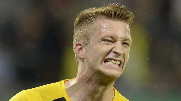 Dortmund's midfielder Marco Reus gets his side off and running with the opening goal