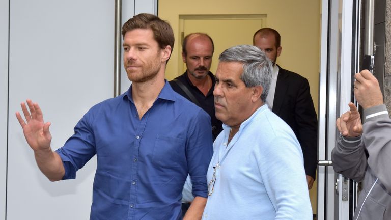 Xabi Alonso: Leaves a clinic in Munich after undergoing Bayern medical