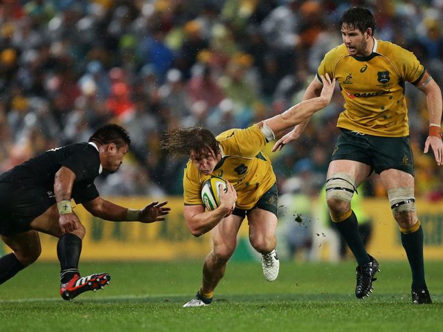 Micahel Hooper in action at ANZ Stadium