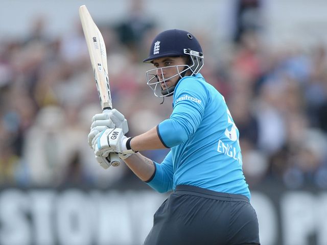 Alex Hales of England bats during the third ODI at Trent Bridge