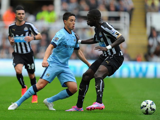 Samir Nasri in action for Manchester City