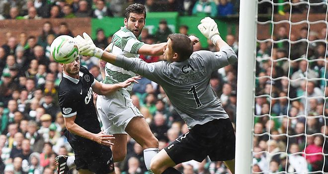 Charlie Mulgrew: the skipper scores Celtic's fourth goal