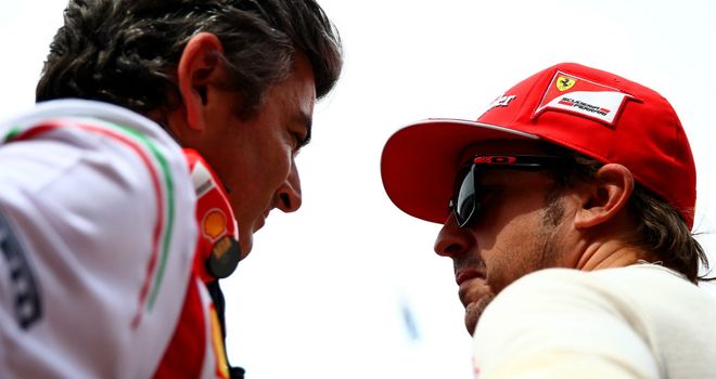 Marco Mattiacci in conversation with Fernando Alonso
