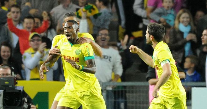 Nantes' Togolese forward Serge Gakpe celebrates