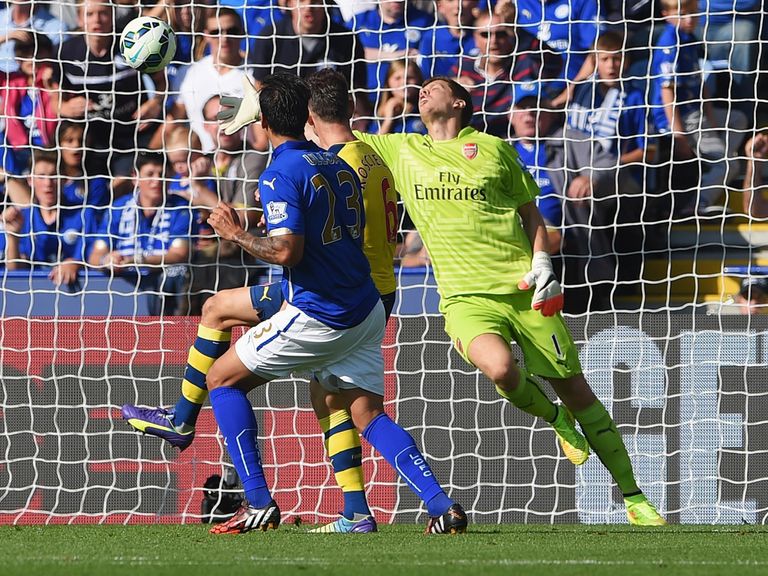 Goalscorer Leonardo Ulloa was impressive up front for Leicester