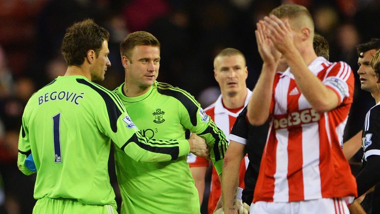 Asmir Begovic: Caught out opposite number Artur Boruc